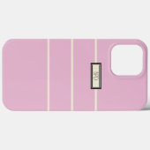 Coques Case-Mate iPhone Classique Chic Élégant Monogramme Féminin Rose (Verso (horizontal))