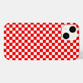 Coques Case-Mate iPhone Classique damier rouge et blanc par STaylor (Verso (horizontal))