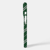 Coques Case-Mate iPhone Classique Green Grey Stripes Motif (Verso / Gauche)