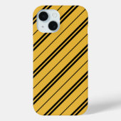 Coques Case-Mate iPhone Classique Jaune Noir Stripes Motif (Verso)
