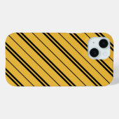 Coques Case-Mate iPhone Classique Jaune Noir Stripes Motif (Verso (horizontal))