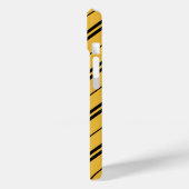 Coques Case-Mate iPhone Classique Jaune Noir Stripes Motif (Verso / Gauche)