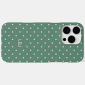 Coques Case-Mate iPhone Classique Rose Sarcelle Monogramme Points (Verso (horizontal))