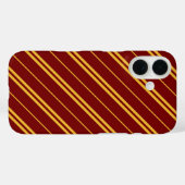 Coques Case-Mate iPhone Classique Rouge Jaune Stripes Motif (Verso (horizontal))