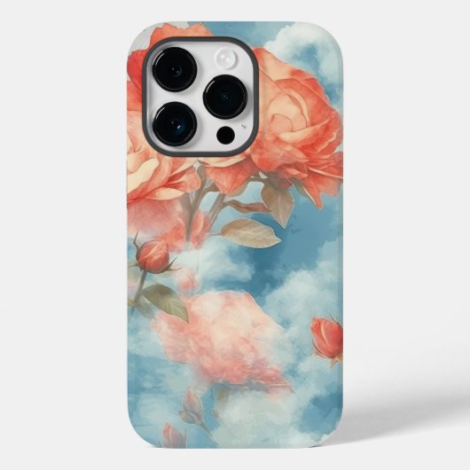 Coques Case-Mate iPhone Classiques - Roses roses et rouges angéliques dans (Verso)