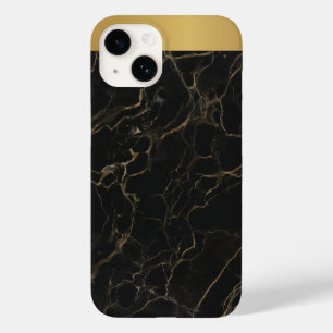 Coque Pour iPhone 14 Classy Black Marble Motif iPhone / Android