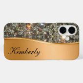 Coques Case-Mate iPhone Classy Bling Monogramme iPhone 16 Coques (Verso (horizontal))