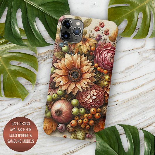 Coques Case-Mate iPhone Classy Chic Antique Automne Floral Art Peinture