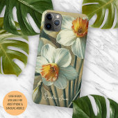 Coques Case-Mate iPhone Classy Chic Daffodils Beaux Art Dessin Botanique