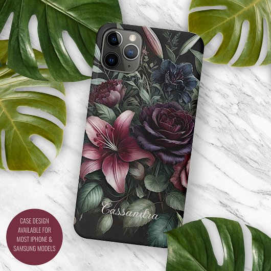 Coques Case-Mate iPhone Classy Chic Rose Beaux-Art Botanique Peinture