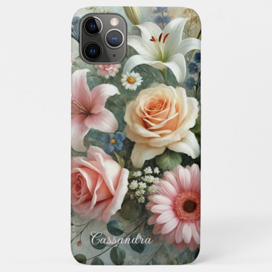 Coques Case-Mate iPhone Classy Chic Rose Beaux-Art Botanique Peinture (Dos)