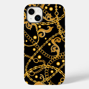 Coque Pour iPhone 14 Plus Classy Golden Chain