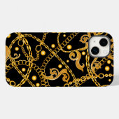 Coques Case-Mate iPhone Classy Golden Chain (Verso (horizontal))