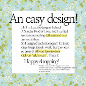 Coques Case-Mate iPhone Classy Pretty MONOGRAM A BABY BLUE FLORAL chic