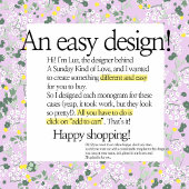 Coques Case-Mate iPhone Classy Pretty MONOGRAM A LILAC FLEURS