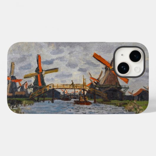 Coques Case-Mate iPhone Claude Monet - Windmills près de Zaandam (Verso (horizontal))