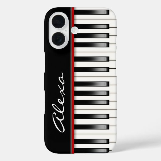 Coques Case-Mate iPhone Clavier de piano avec nom personnalisé (Verso)