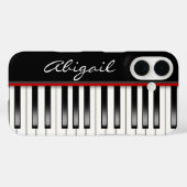 Coques Case-Mate iPhone Clavier de piano avec nom personnalisé (Verso (horizontal))