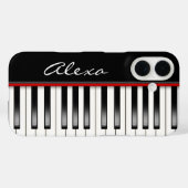 Coques Case-Mate iPhone Clavier de piano avec nom personnalisé (Verso (horizontal))