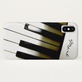 Coques Case-Mate iPhone Clavier de piano de musique personnalisé (Dos (Horizontal))