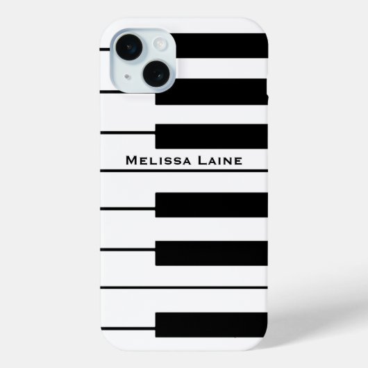 Coques Case-Mate iPhone clavier de piano en noir et blanc (Verso)