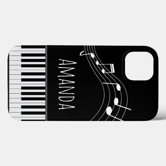 Coques Case-Mate iPhone Clavier de piano et notes musicales (Verso (horizontal))