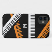 Coques Case-Mate iPhone Clavier de piano Musique Clavier Monogramme Modern (Dos (Horizontal))