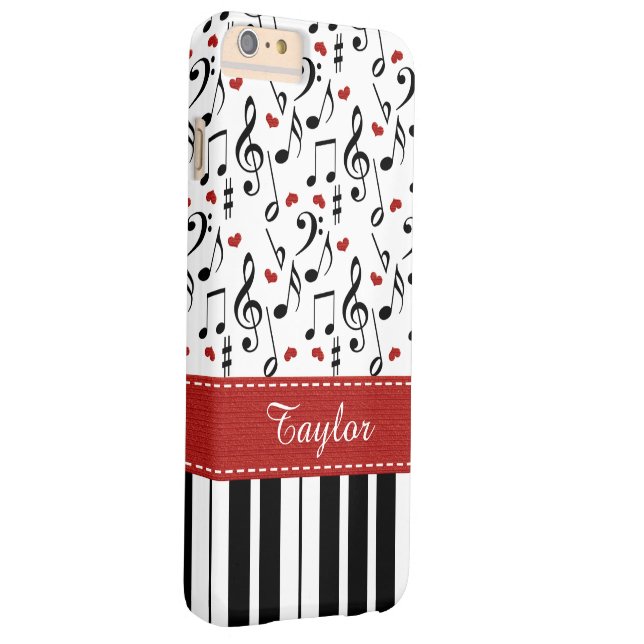 Coques Case-Mate iPhone Clavier de piano rouge (Dos/Droite)
