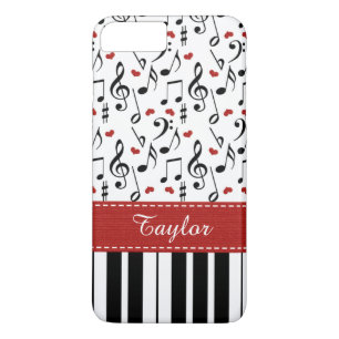 Coque iPhone 7 Plus Clavier de piano rouge