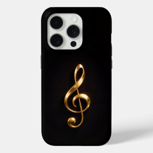 Coque iPhone 15 Pro Clavier de sol doré iPhone 15 Pro Mate Black 4 Lux