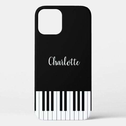 Coques Case-Mate iPhone Clavier simple pour piano noir et blanc (Verso)
