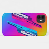 COQUES Case-Mate iPhone CLAVIERS SYNTHÉTISATEURS RETROWAVE (Dos (Horizontal))