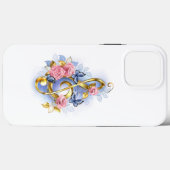 Coques Case-Mate iPhone Clé de fer avec roses roses roses (Verso (horizontal))