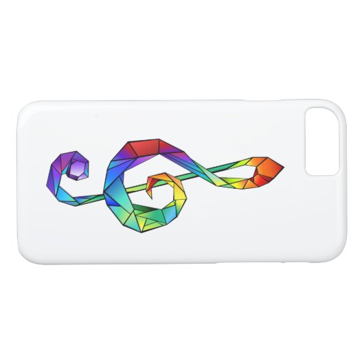 Coques Case-Mate iPhone Clé de musique arc-en-ciel (Dos (Horizontal))