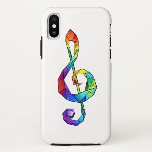Coques Case-Mate iPhone Clé de musique arc-en-ciel (Dos)