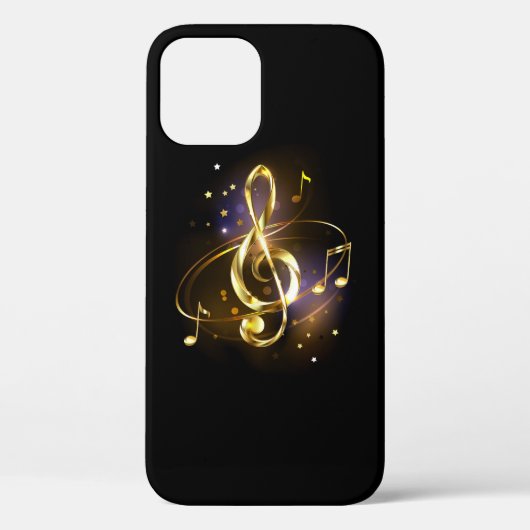 Coques Case-Mate iPhone Clé de Sol Musicale en Or (Verso)