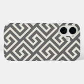 Coques Case-Mate iPhone Clé grecque classique Carré Motif Swirl (Verso (horizontal))