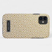 Coques Case-Mate iPhone Clé grecque d'or chic personnalisée (Dos (Horizontal))