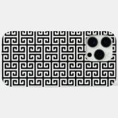 Coques Case-Mate iPhone Clé grecque noire et blanche (Verso (horizontal))