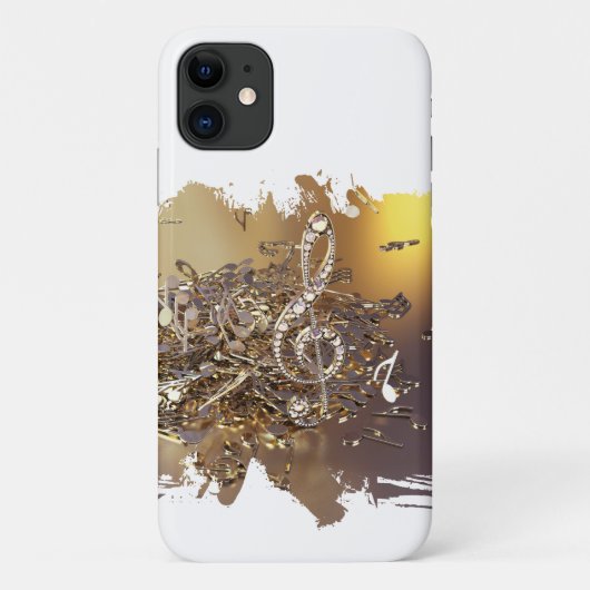 Coques Case-Mate iPhone Clé musicale et notes de chute (Dos)