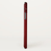 Coques Case-Mate iPhone Clé triplée dorée avec feuilles rouges. (Dos/Droite)