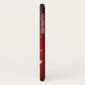 Coques Case-Mate iPhone Clé triplée dorée avec feuilles rouges. (Dos/Gauche)