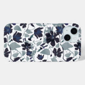 Coques Case-Mate iPhone Clematis Marine Grey Floral Aquarelle Motif (Verso (horizontal))