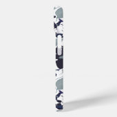 Coques Case-Mate iPhone Clematis Marine Grey Floral Aquarelle Motif (Verso / Gauche)