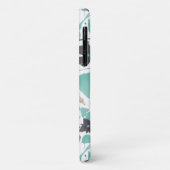 Coques Case-Mate iPhone Clematis Turquoise Aquarelle Fleurs (Dos/Gauche)