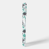 Coques Case-Mate iPhone Clematis Turquoise aquarelle motif floral (Verso / Droite)