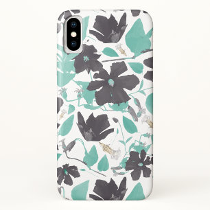 Case-Mate iPhone Case Clematis Turquoise aquarelle motif floral