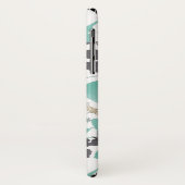 Coques Case-Mate iPhone Clematis Turquoise aquarelle motif floral (Dos/Gauche)