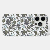 Coques Case-Mate iPhone Clematis Vin Aquarelle Vert Bleu Floral (Verso (horizontal))