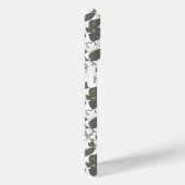 Coques Case-Mate iPhone Clematis Vin Aquarelle Vert Bleu Floral (Verso / Droite)